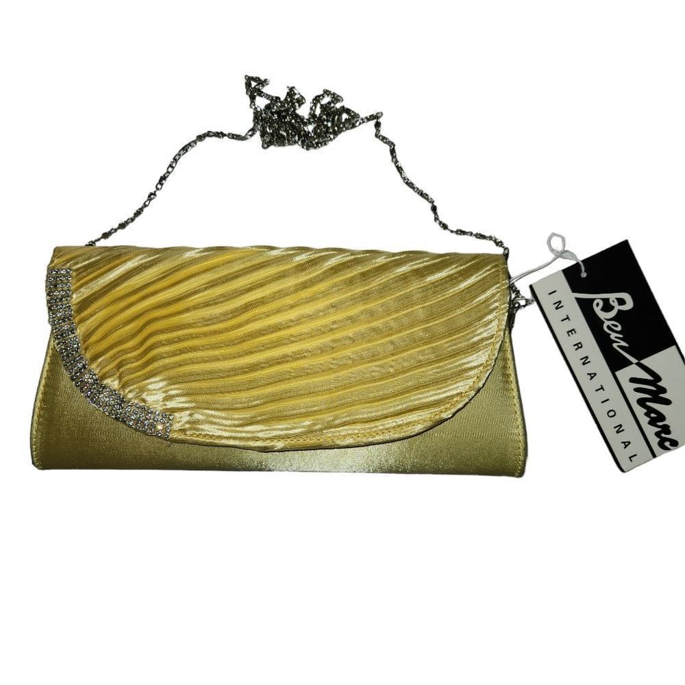 Ben Marc International Yellow Clutch Shoulder Bag Purse NWT